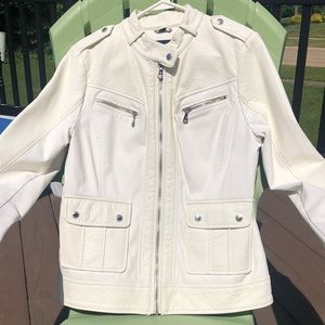 Guess Faux Leather Moto/Biker Jacket, M